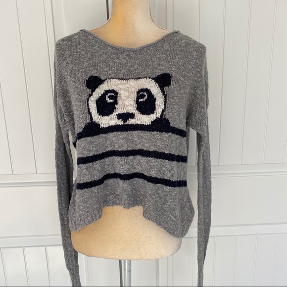 Hollister Sweaters - Hollister panda crop sweater size XS/S